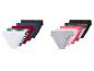 Damen-Slips-Set mit verschiedenen Mustern und Farben.