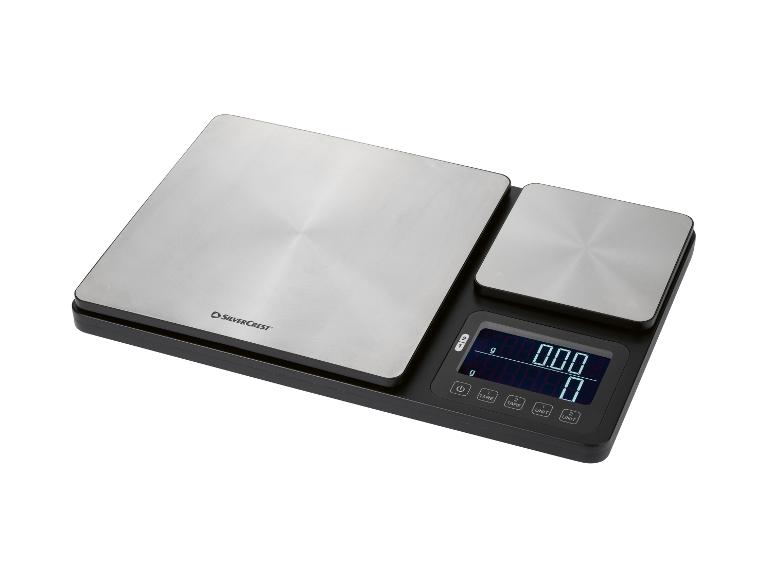 SILVERCREST Küchenwaage mit zwei Plattformen und Digitalanzeige