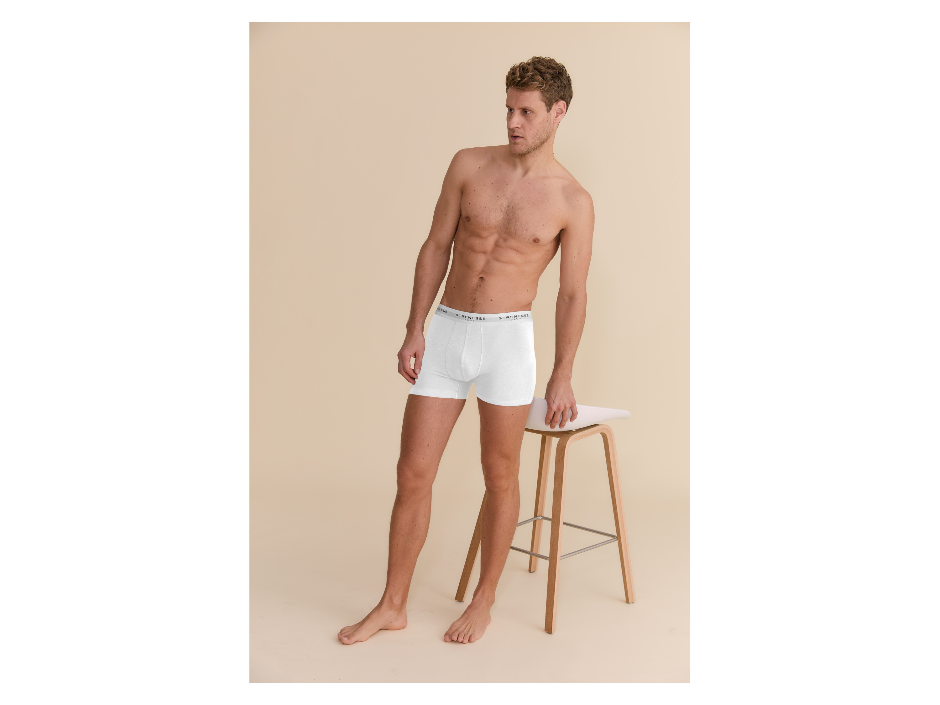 Thumbnail - Strenesse Blue Herren Boxer, 2 Stück (Grau/Weiß, M)