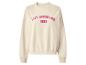 Beiges Sweatshirt mit rosa Schriftzug „LOS ANGELES 1993“.