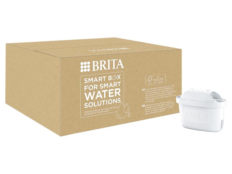 BRITA Smart Box Karton mit Wasserfilter, der nachhaltige Lösungen fördert.
