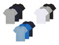 Ein Set mit sechs T-Shirts in verschiedenen Farben.