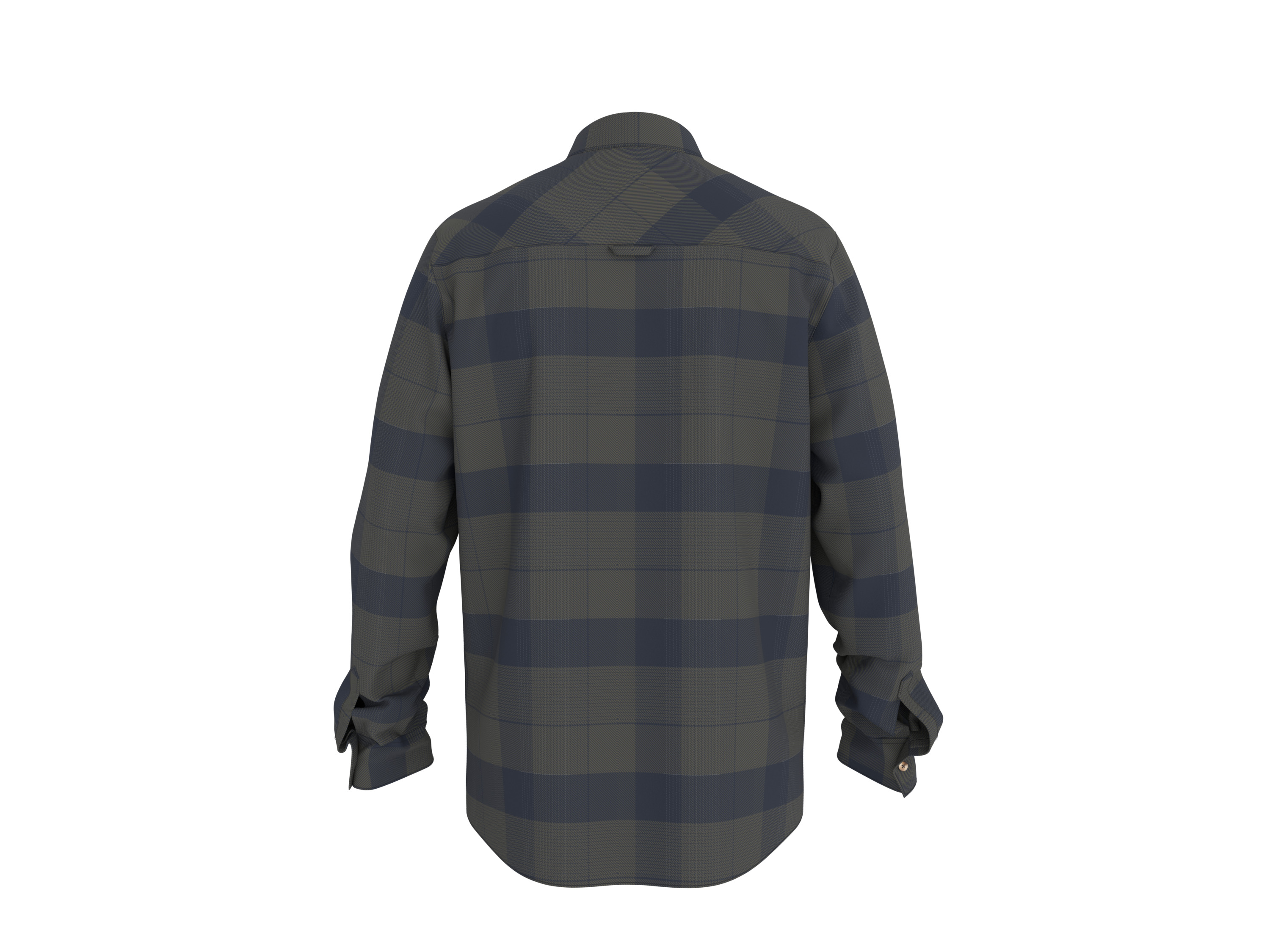 ESMARA MEN Herren Flanell-Freizeithemd (Karo/olive/navy, S (37/38)) – Bild 2 von 2