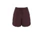 Dunkelrote Damenshorts mit elastischem Bund und Kordelzug.