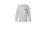 Hellgraues Langarmshirt mit Keks-Aufdruck und dem Schriftzug „Cookies for Breakfast“.