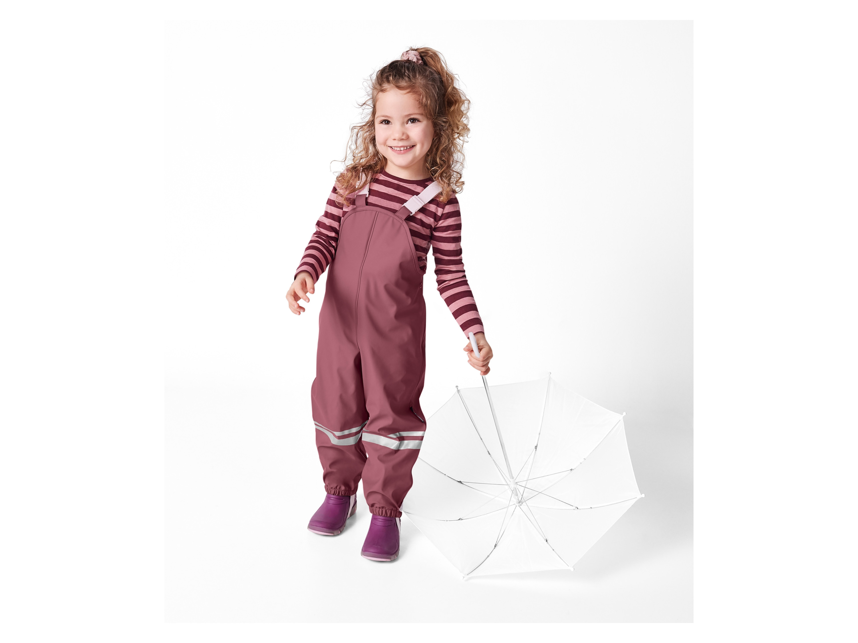 LUPILU® Baby Kleinkinder Matsch- und Buddel-Latzhose, gefüttert (dunkelrosa, 98/104) – Bild 2 von 4