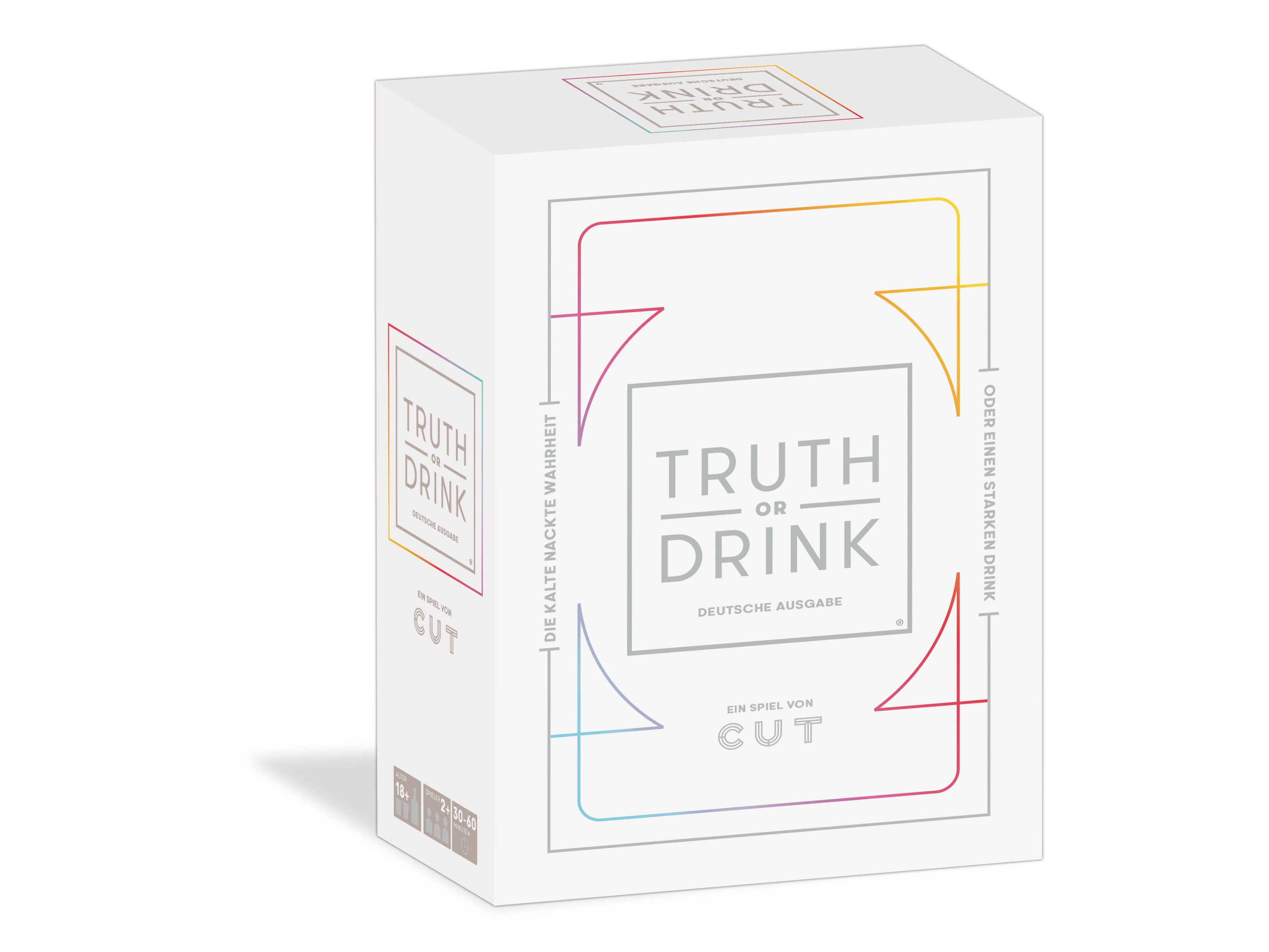 HUCH! Partyspiel »Truth or Drink«““ | 4 weiße Karten, Spielregel Einsatzbereich: Spieleabende Sprache: Deutsch Warnhinweis: -„“