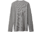 Rückenansicht eines grauen langärmeligen Thermoshirts mit Waffelstruktur.