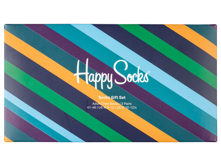 Gehe zu Vollbildansicht: Happy Socks Damen Herren Geschenkebox, 3 Paar Socken, mit Baumwolle - Bild 12