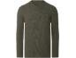Dunkelgrünes Langarm-Henley-Shirt mit Brusttasche