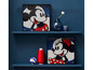 Zwei LEGO Kunstwerke mit Mickey und Minnie Maus.