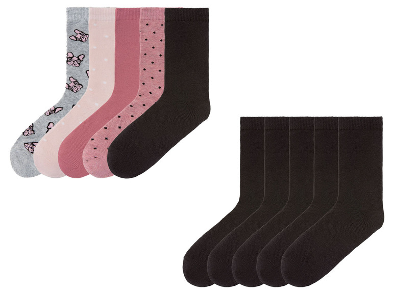Gehe zu Vollbildansicht: pepperts Mädchen Socken, 5 Paar, mit Bio-Baumwolle - Bild 1