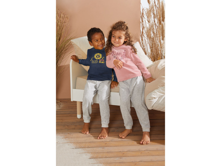 Gehe zu Vollbildansicht: lupilu® Kleinkinder Mädchen Pyjama, aus kuschelig weicher Nicki-Qualität - Bild 24