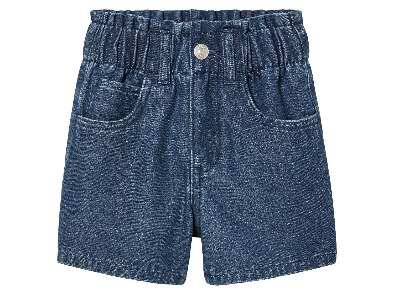 lupilu® Kleinkinder Mädchen Paperbagshorts Denim (Blau, 122/128) | 04335633039964