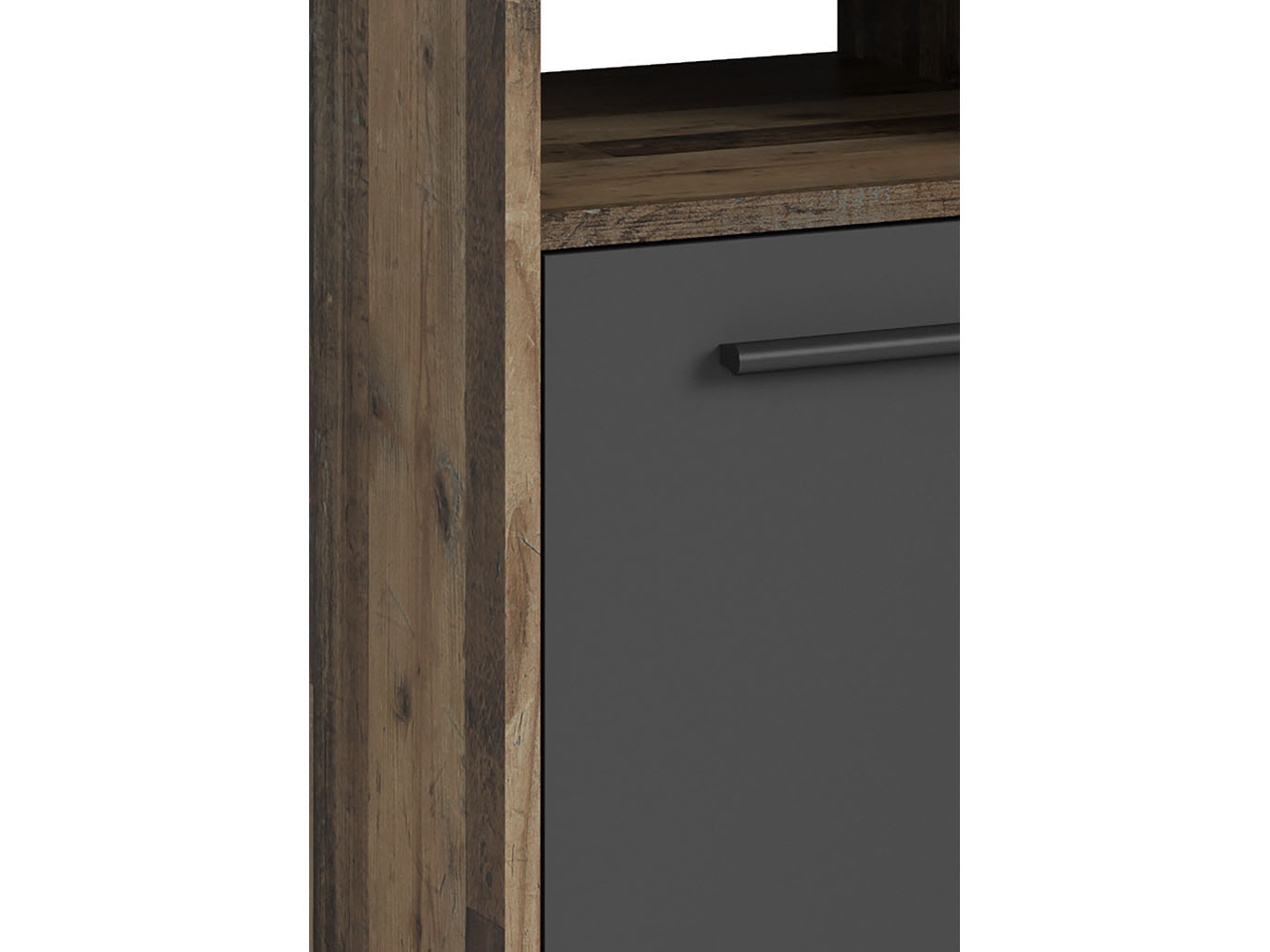 BYLIVING Gaming Schreibtisch Fox (Old Wood / Anthrazit) – Bild 4 von 4
