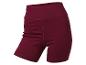 Bordeauxfarbene High-Waist-Sporthose mit seitlicher Raffung.