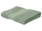 Gefaltetes grünes Handtuch mit strukturiertem Rand.