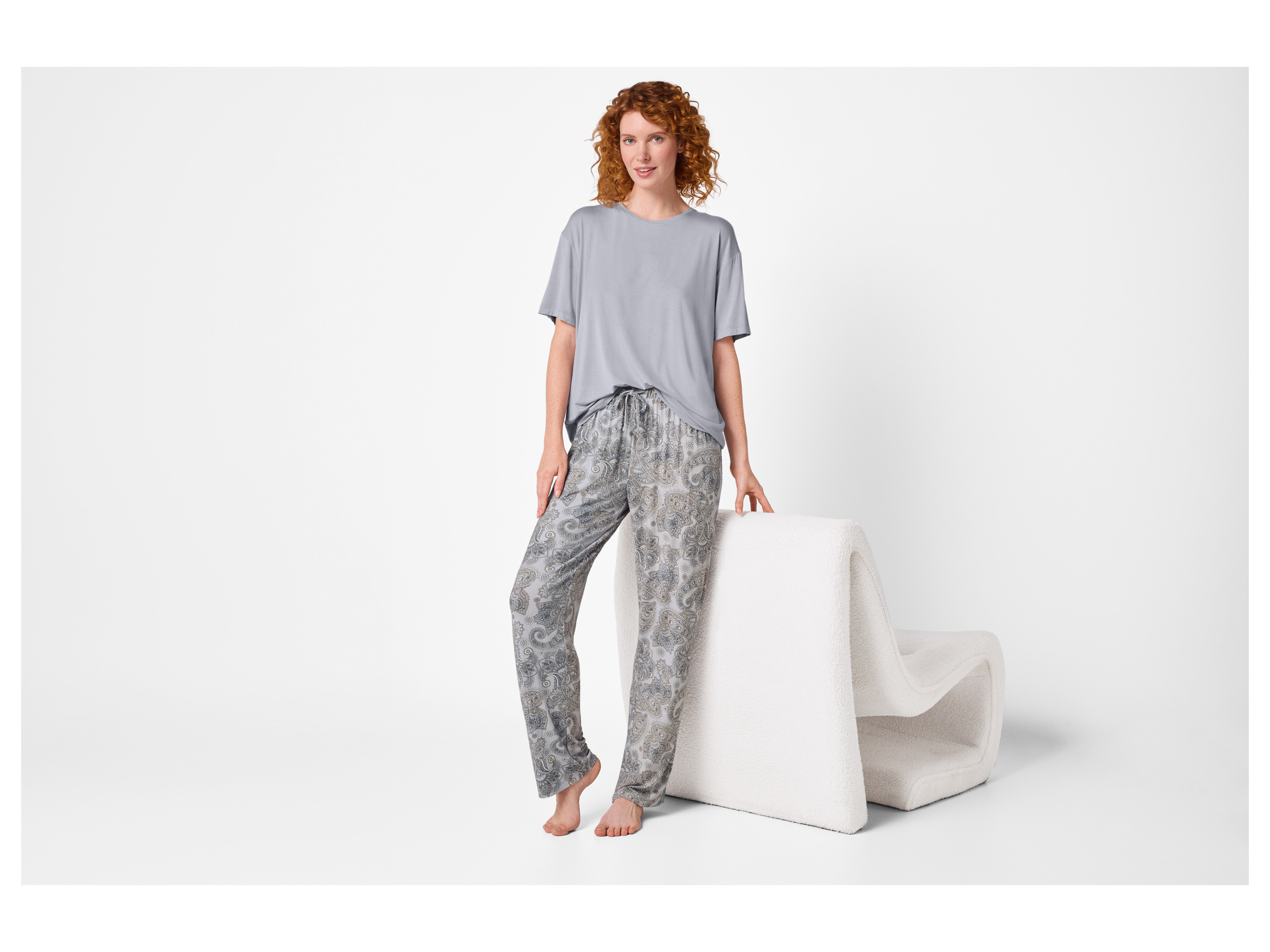 Thumbnail - esmara® Damen Pyjama (Grau, L(44/46))