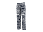 Blaue Herren-Pyjamahose mit weihnachtlichem Hirsch- und Schneeflockenmuster.