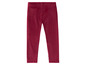 Rote Samt-Leggings für Mädchen.