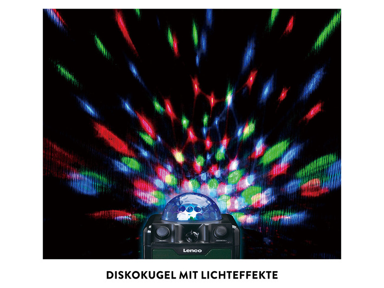 Gehe zu Vollbildansicht: Lenco Disco Lautsprecher »BTC-050«, mit Bluetooth & Mikrofon, inkl. Akku - Bild 4
