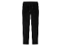 Schwarze Cordhose mit Kordelzug in der Taille.