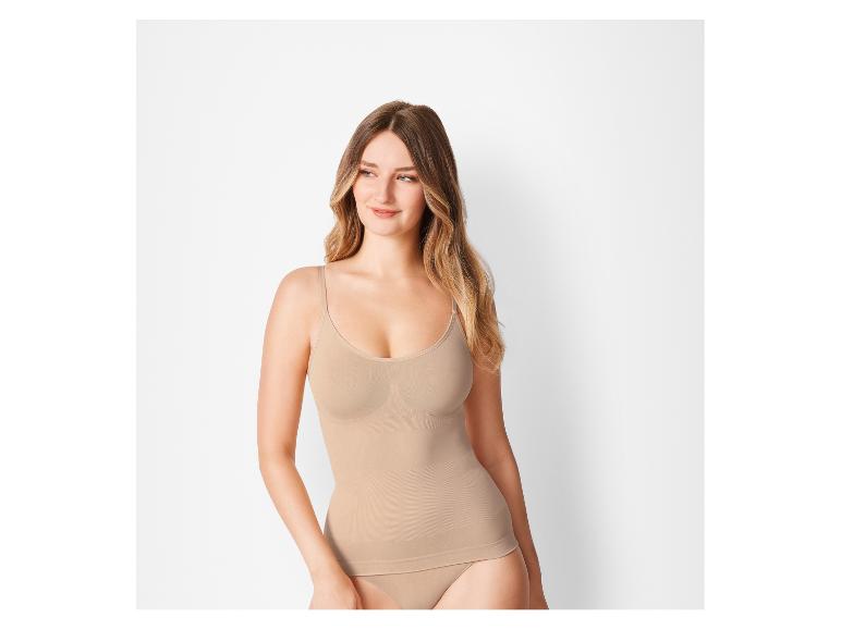 Beige nahtloses Top und BH.