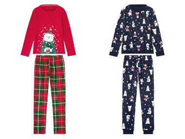 pepperts!® Kinder Mädchen Pyjama mit weihnachtlichen Motiven