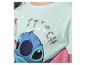 Kinder-T-Shirt mit Stitch-Aufdruck und silbernem „STITCH“-Schriftzug.