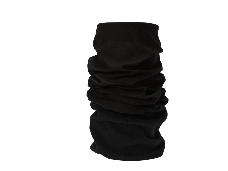 Schwarzer Fleece-Nackenwärmer für Wärme.