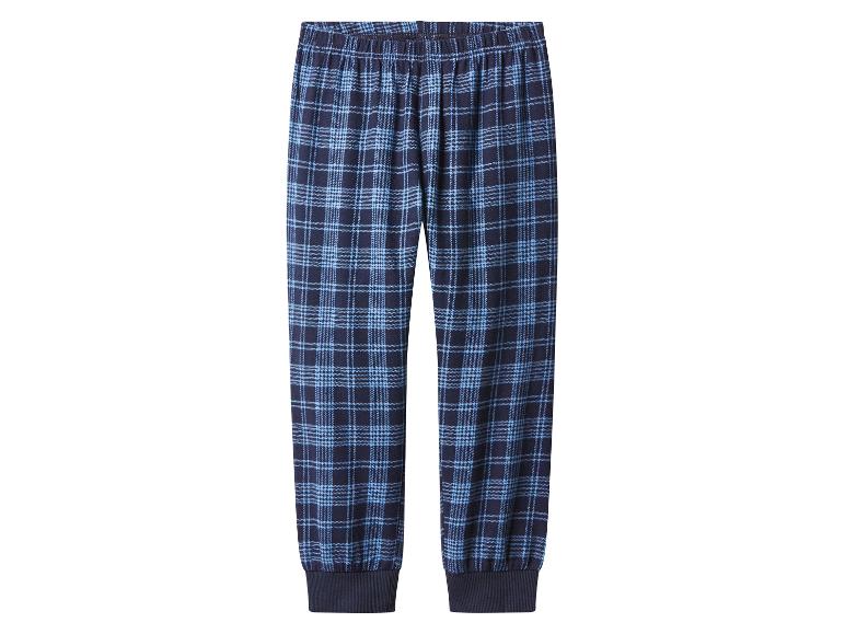 Herren-Pyjamahose mit blauem und marineblauem Karomuster