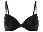 Ein schwarzer BH mit glatten Cups.