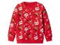 Rotes Weihnachtspullover mit Weihnachtsmann, Rentieren und Feiertagsmotiven