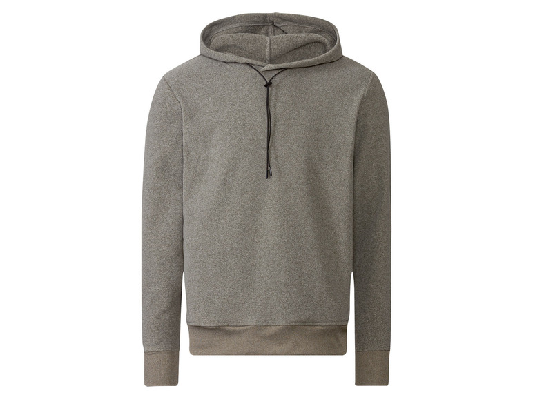 Ein grauer Hoodie mit Kapuze.