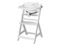 Weißer Safety 1st Hochstuhl mit Tablett und Gurt.