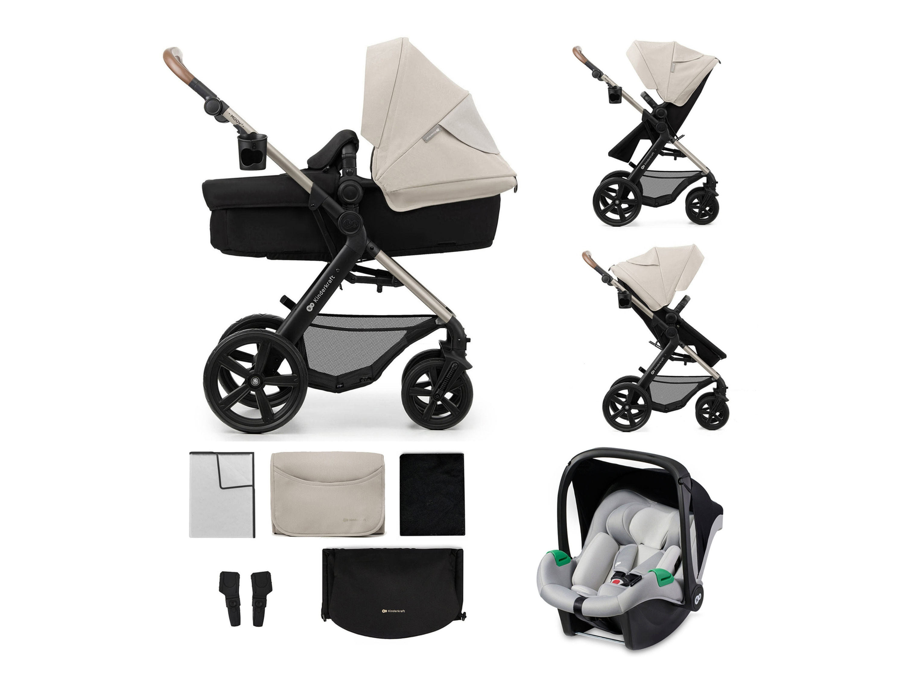 KINDERKRAFT 3-in-1 Kinderwagen »MOOV 2 Classic« (Grau) – Bild 2 von 4