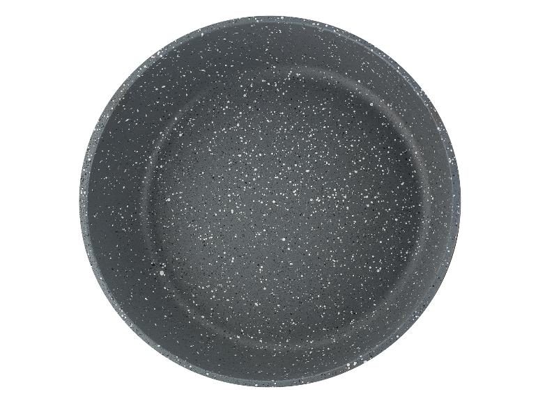 GSW Gourmet GRANIT Pfanne, grau mit weißen Sprenkeln, von oben gesehen