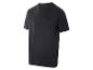 Schwarzes Herren-T-Shirt mit kurzen Ärmeln und Rundhalsausschnitt