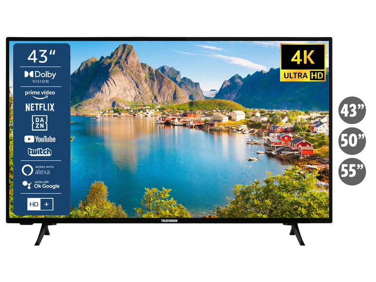Gehe zu Vollbildansicht: TELEFUNKEN Fernseher »XHN550M« 4K UHD Smart TV - Bild 1