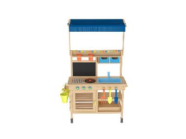 lupilu® Matschküche Holz mit Dach