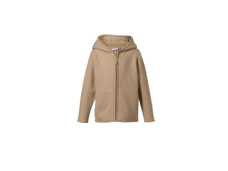 Beige Kapuzenjacke mit Reißverschluss