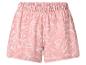 Rosa Damenshorts mit weißem Blumenmuster
