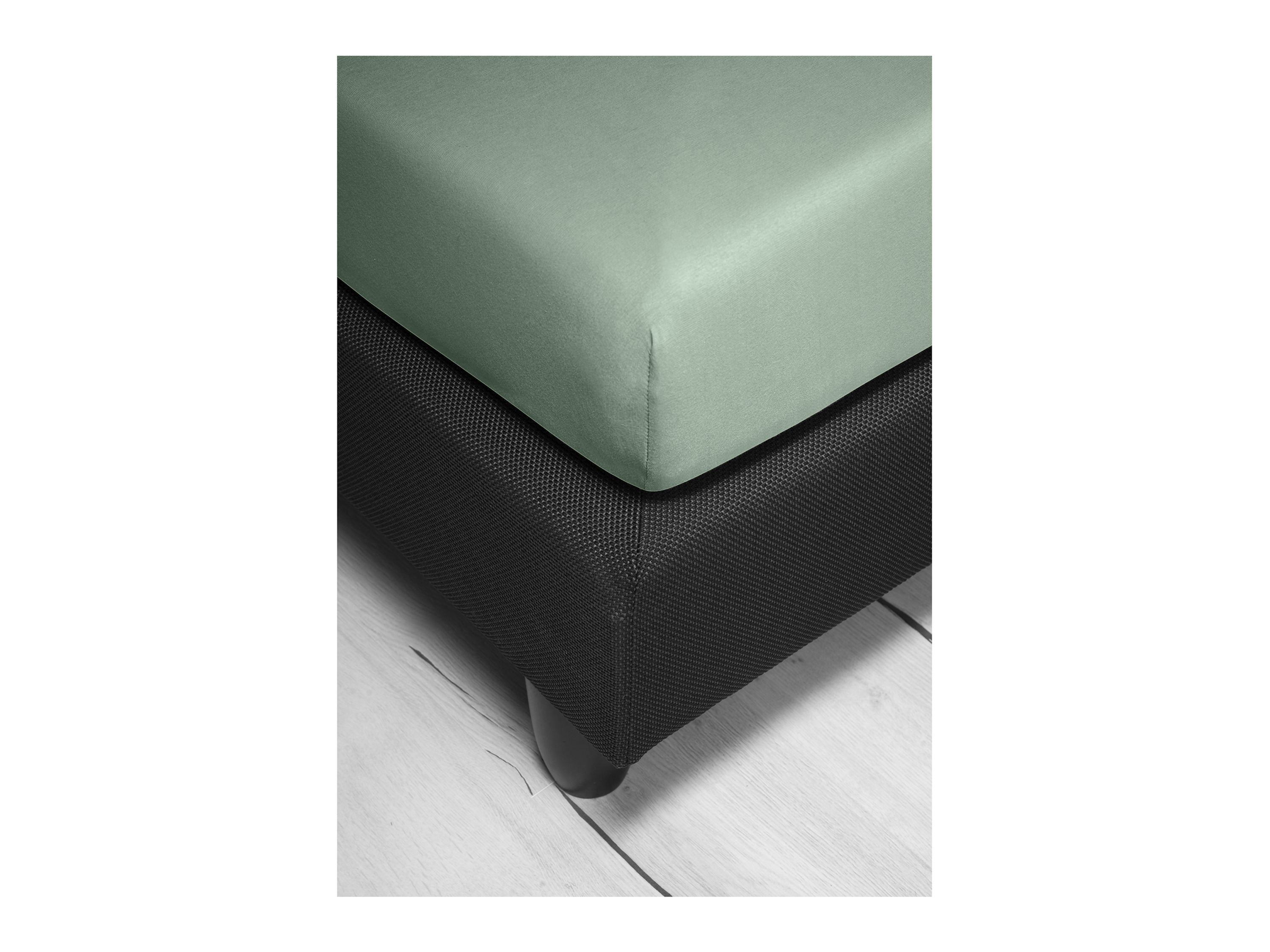 BIERBAUM Jersey Spannbetttuch 1002 (30 salbei, 150 x 200 cm) – Bild 2 von 4