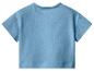 Hellblaues Damen-Kurzarm-T-Shirt, Rückansicht.