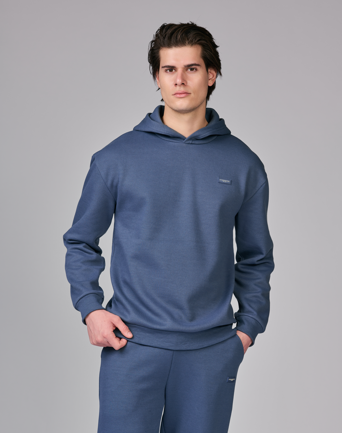 STRENESSE BLUE Herren Sweathoodie »Jogi Löw - Kollektion«, mit Piqué-Struktur (Blau, XL) – Bild 2 von 4