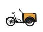 Zundapp Cargo E-Lastenrad mit Holzladebox.