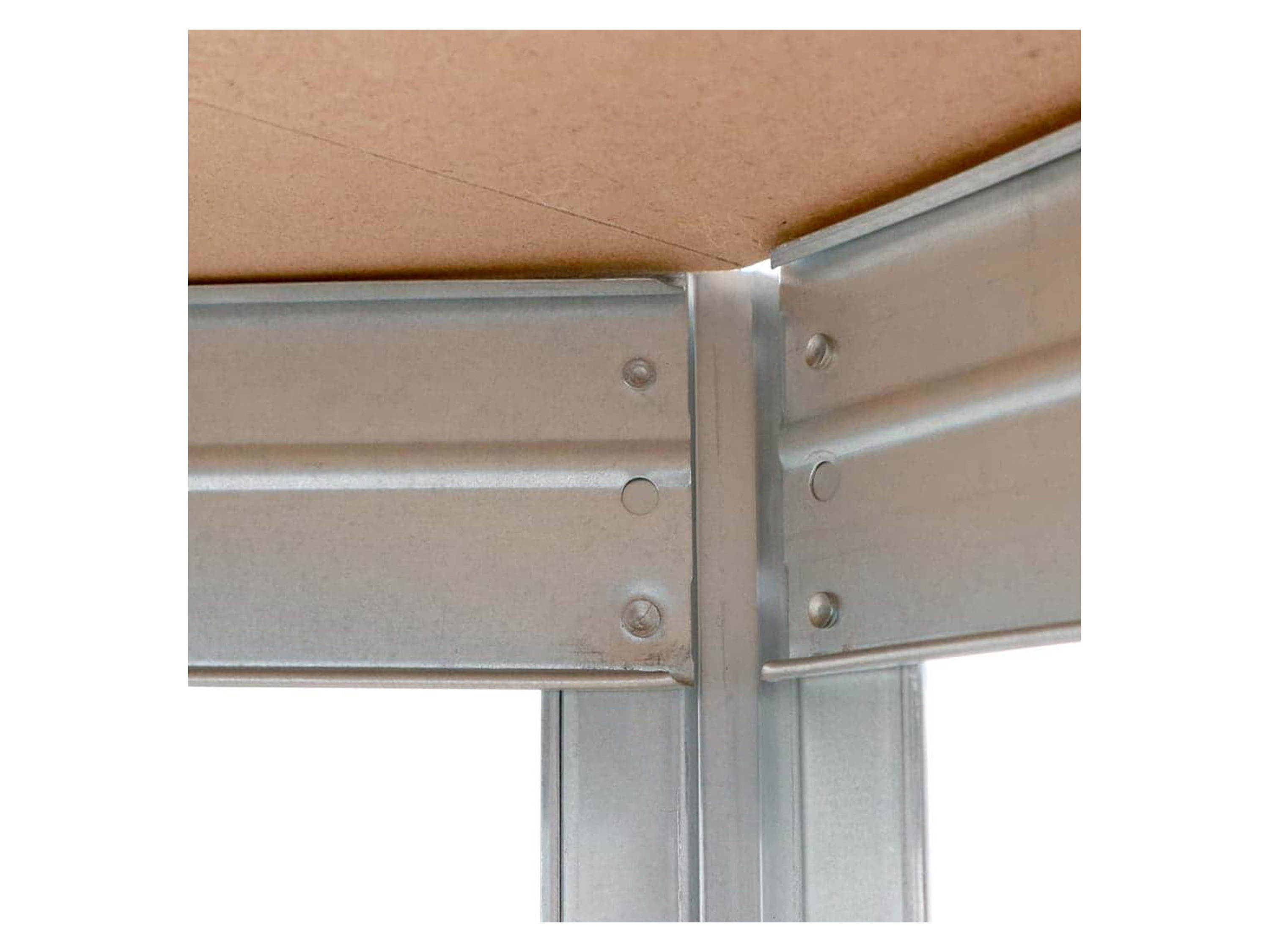 Thumbnail - AR SHELVING Schwerlast Eckregal RIVET 180x90x45x64,5 cm