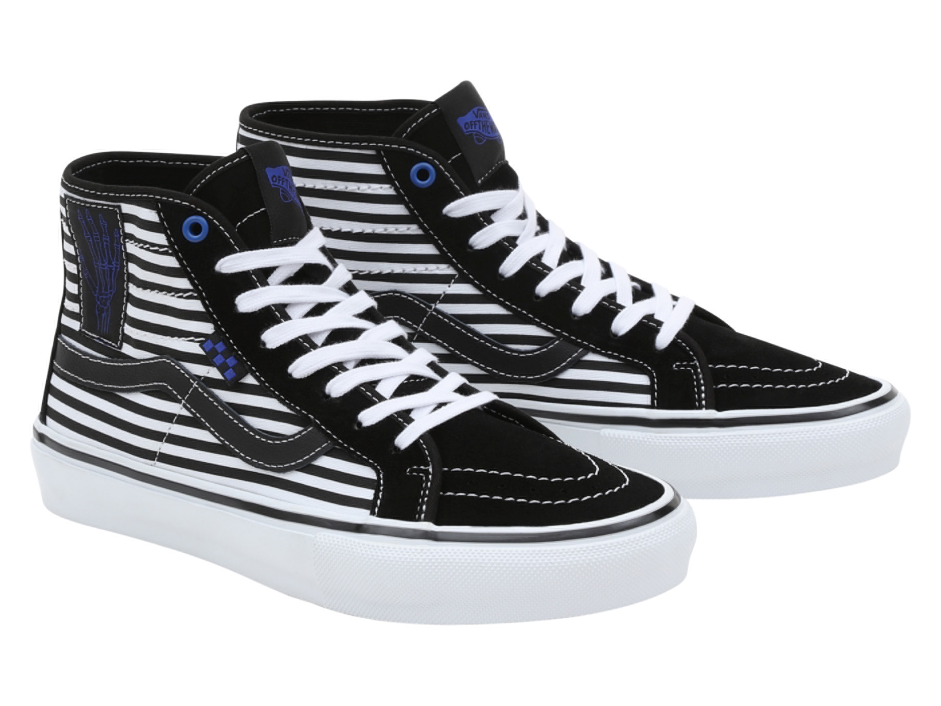 VANS Sneaker (Streifen/schwarz/weiß, 43)““ | grau/schwarz Muster: schwarz/weiß/Streifen: mit Streifen Detail: High-Verschlussart: Schnürung Laufsohle: Gummilaufsohle Material: Obermaterial: Wildleder, sonstiges Material Schuhschaft: Echtleder Laufshohle: sonstiges Material Größe: 34,5 – 47″“