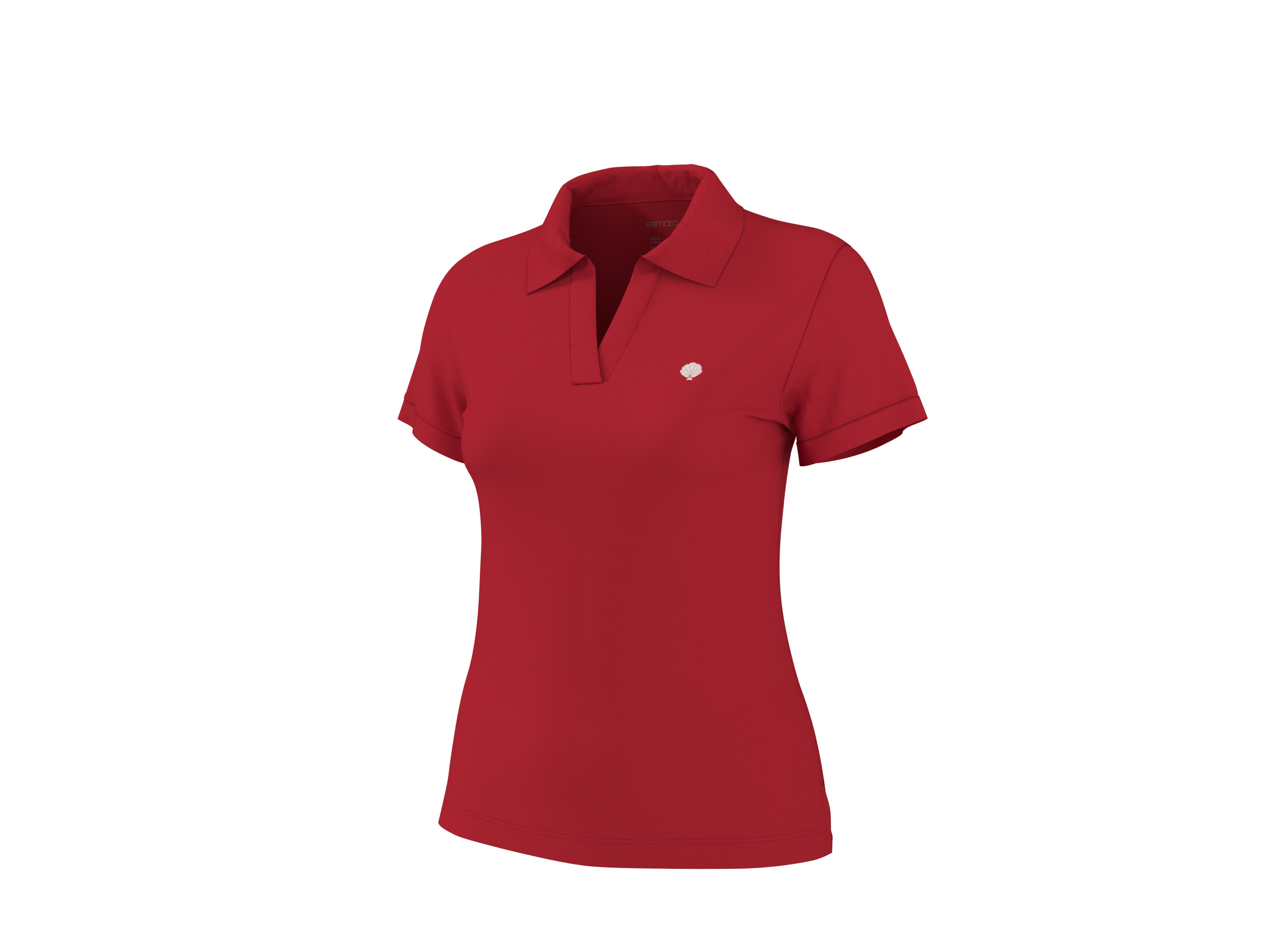 ESMARA® Damen Poloshirt (Rot, L(44/46))