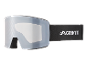 Skibrille mit silber verspiegelter Scheibe und schwarzem Band